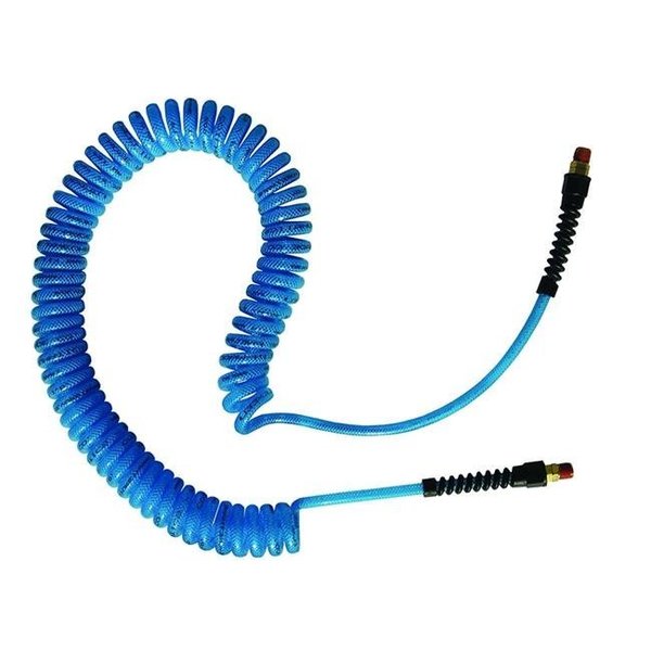 Amer Brass Amer Brass A7K-CRDCOILBLU 15 ft. Coiled Extension Hose - Blue A7K-CRDCOILBLU